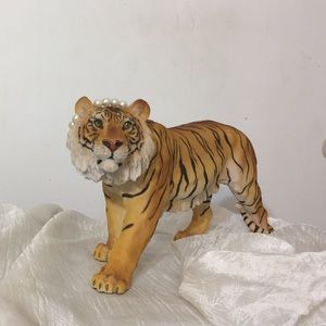 1960s Large Italian Ceramic Bengal Tiger Sculpture